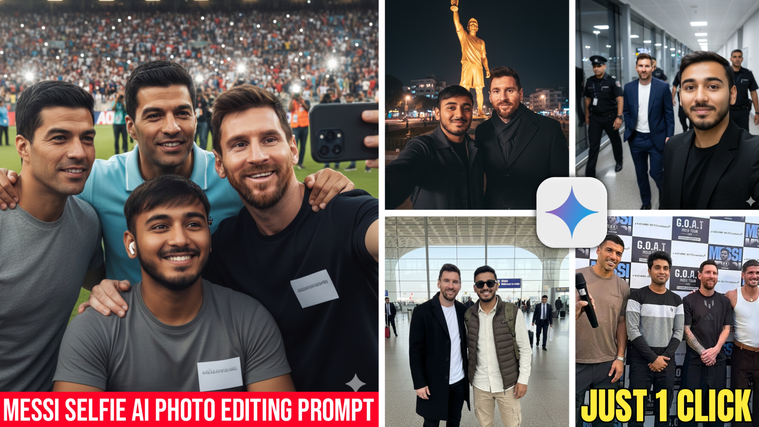 Messi selfie photo editing