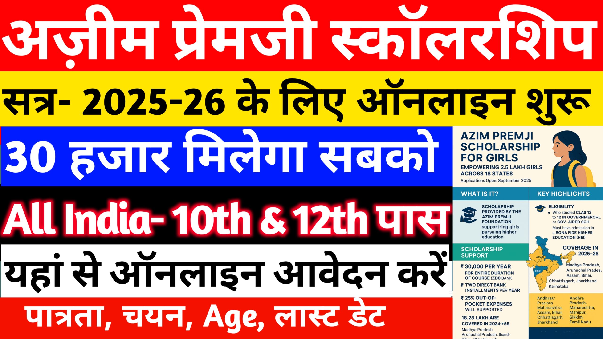 azim premji scholarship 2025-26 last date