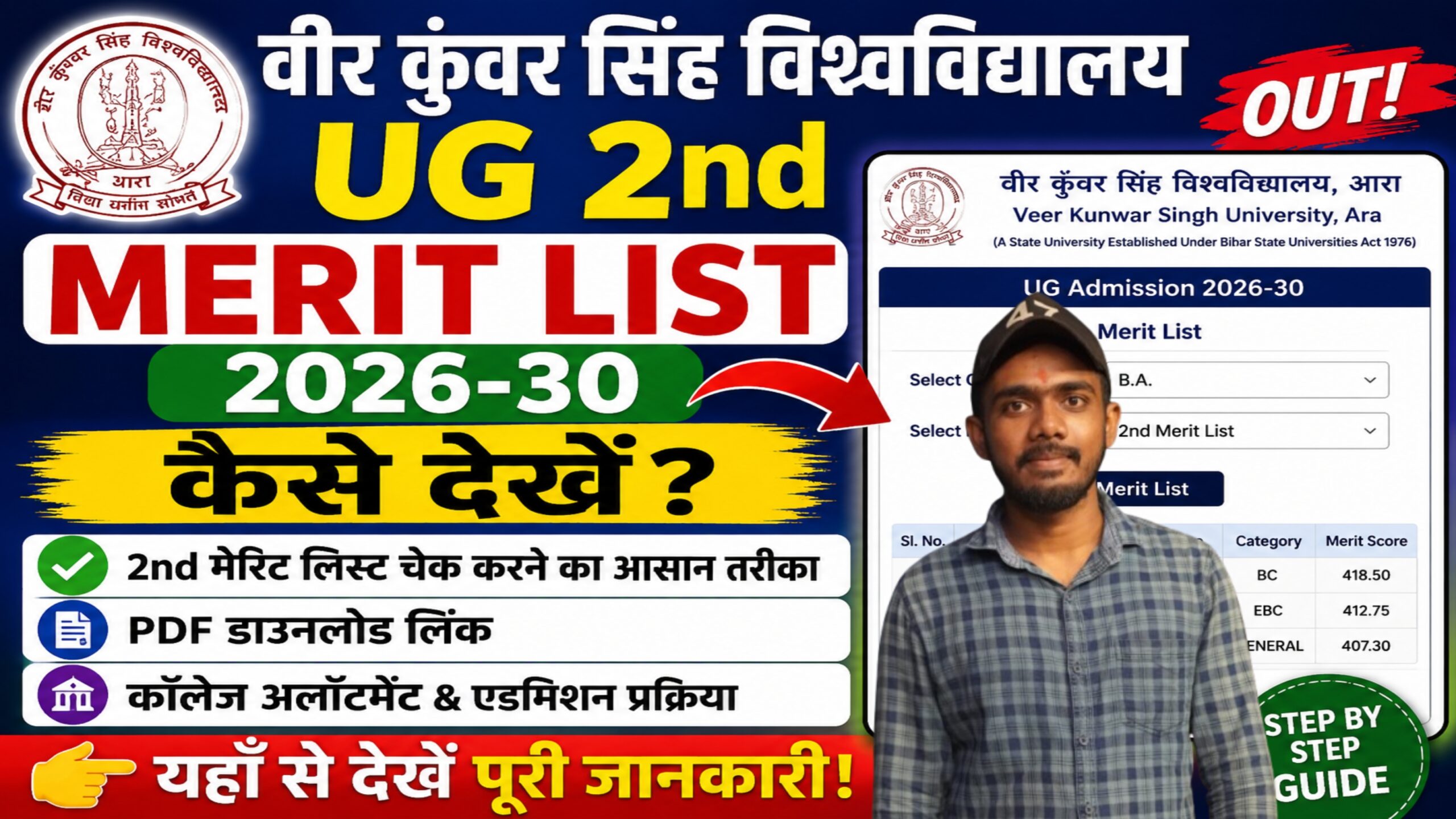 VKSU UG 2nd Merit List 2026-30 Released