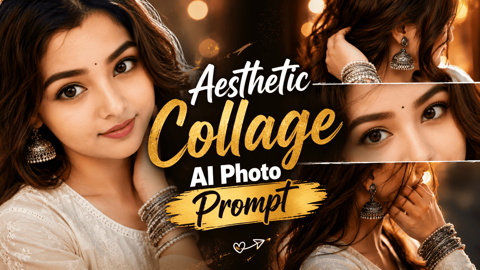Best Aesthetic Collage AI Photo Prompt for Girls