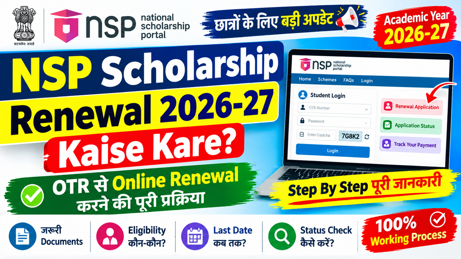 NSP Scholarship Renewal 2026-27